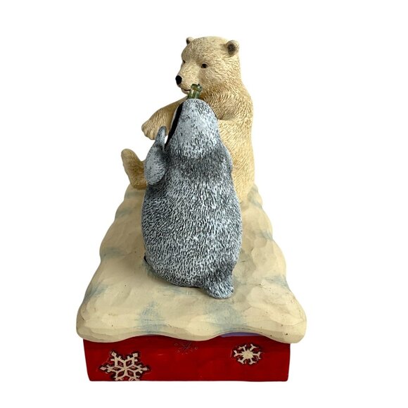 Jim Shore Friendship Goes Better With Coke Polar Bear Penguin Figurine 4059474 - Picture 4 of 6